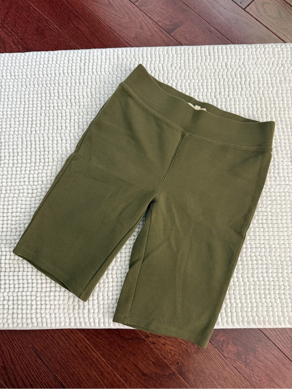 Madewell Olive Green Ribbed High-Waist Women's Bike Shorts Size XS NWOT